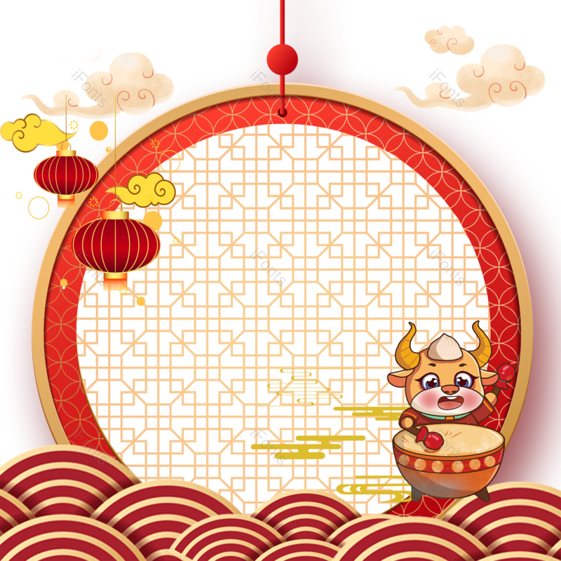 边框图片,喜庆元素,元旦PNG,新年免抠素材